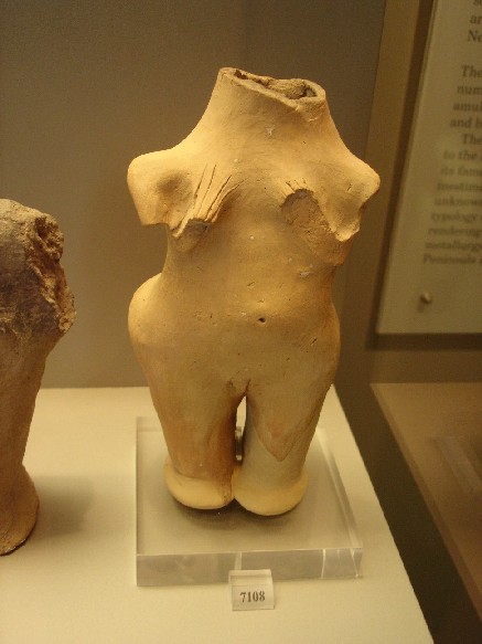 Clay female figurine